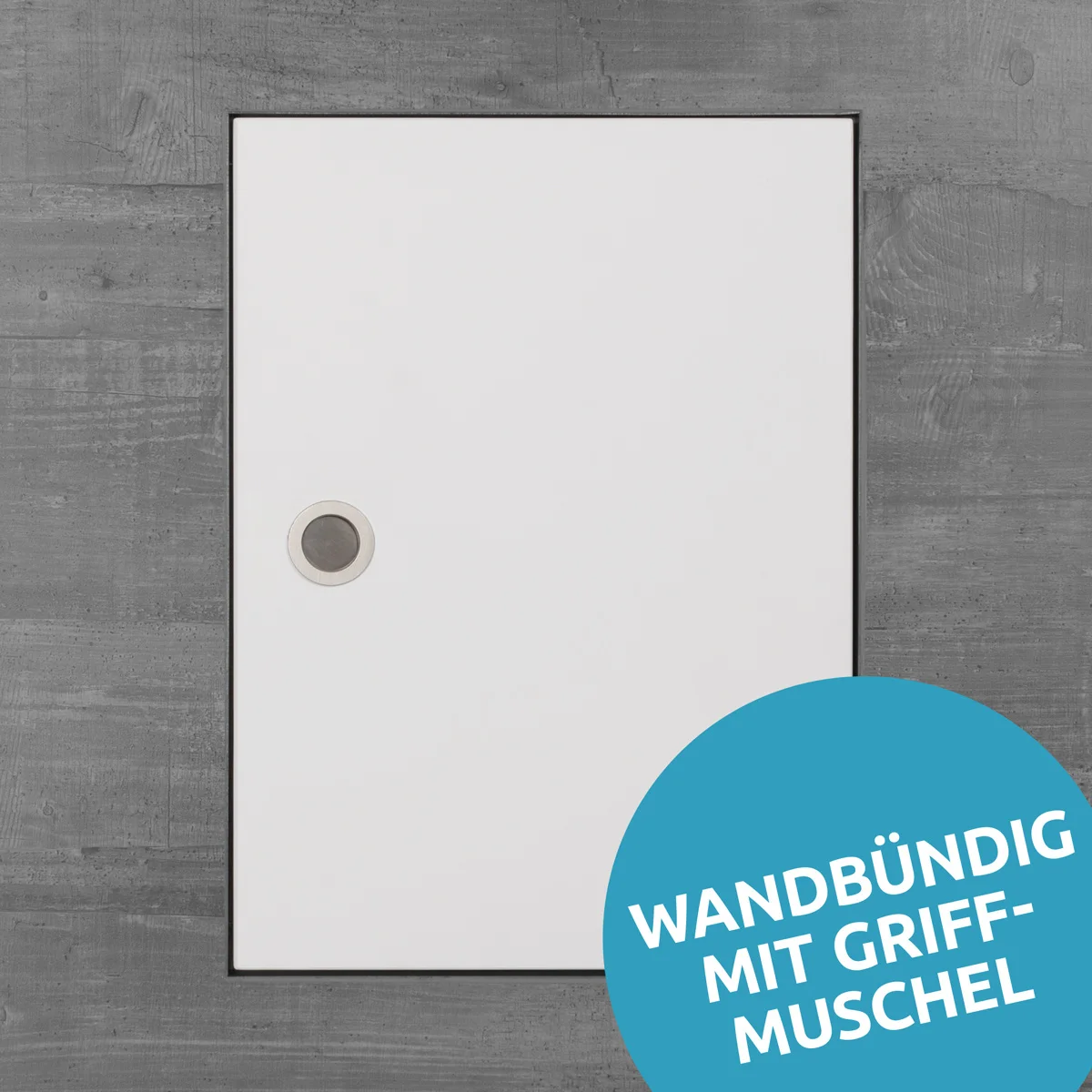 Einwurftüre Premium - mattweiß - Muschel Einwurftüre Premium - mattweiß - Muschel